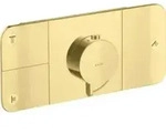 hansgrohe Fertigmontageset Axor One UP-Thermostat., 3 Verbr., brushed brass
