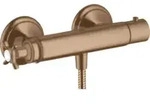 hansgrohe Brausethermostat Axor Montreux AP, 1 Verbr., m Kreuz, brushed red gold