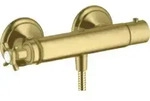 hansgrohe Brausethermostat Axor Montreux AP, 1 Verbr., m Kreuz, brushed brass