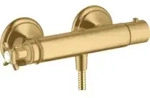 hansgrohe Brausethermostat Axor Montreux AP, 1 Verbr., m Kreuz, brush. gold optic