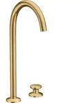 hansgrohe 2-Loch-Waschtischarmatur Sel. 260 Axor One A 165mm, m Pus-Op-Abl, brush.