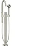 hansgrohe Wannen-Einhebelmischer Axor One Ausl. 220mm, bodensteh., Edelstahl-Optik