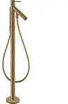 hansgrohe Wannen-Einhebelmischer Axor Starck A 156mm, boden, m Pin-Griff, brush. bron