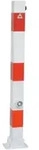 Schake Absperrpfosten Typ 470FUB, umlegbar + Dreikantverschlu&szlig;, 70x70mm, wei&szlig;...
