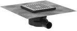 hansgrohe Punktablauf RainDrain Point 150x150mm, Set, Edelstahl geb&uuml;rstet