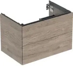Geberit Waschtischunterschrank One 74x50,4x47cm, N hick./Mela Holz, 2 Laden
