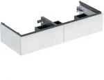 Geberit Doppelwaschtisch-Unterschrank iCon 118,4x24,7x47,6cm, 2 L, we. ma/Gr we. ma