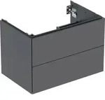 Geberit Waschtischunterschrank One 74x50,4x47cm, lava/lackiert ma, 2 Laden