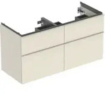 Geberit Doppelwaschtisch-Unterschrank iCon 118,4x61,5x47,6cm, 4 L, sa hgl/Gr. sa ma