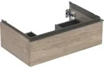 Geberit Waschtischunterschrank iCon 74x24,7x47,6cm, nussbaum/Griff lava matt