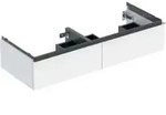 Geberit Doppelwaschtisch-Unterschrank iCon 118,4x24,7x47,6cm, 2 L, w/l hgl/Gr. vc