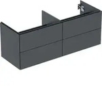 Geberit Waschtischunterschrank One 133,2x50,4x47cm, 4 Laden, matt-schwarz