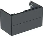 Geberit Waschtischunterschrank One 88,8x50,4x47cm, matt-sw, 2 Schubladen