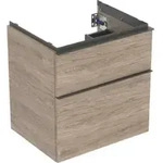 Geberit Waschtischunterschrank iCon 59,2x61,5x47,6cm, 2 L, nuss/Griff la. ma