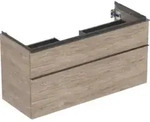 Geberit Waschtischunterschrank iCon 118,4x61,5x47,6cm, 2 L, nuss/Gr. la. ma