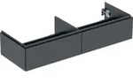 Geberit Waschtischunterschrank One 133,2x50,4x47cm, 2 Laden, matt-schwarz
