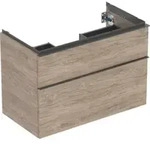 Geberit Waschtischunterschrank iCon 88,8x61,5x47,6cm, 2 L, nuss/Griff la. ma