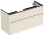 Geberit Waschtischunterschrank iCon 118,4x61,5x47,6cm, 2 L, sa hgl/Gr. sa ma