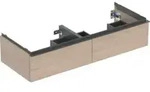 Geberit Doppelwaschtisch-Unterschrank iCon 118,4x24,7x47,6cm, 2 L, Eiche/Gr. la. ma