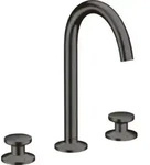 hansgrohe 3-Loch-Waschtischarmatur Sel. 170 Axor One A 140mm, m Pus-Op-Abl, brush.
