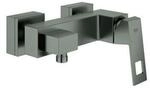 Grohe Brause-Einhebelmischer Eurocube hard graphite geb&uuml;rstet, Wandmontage