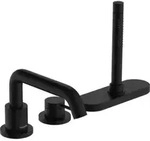 hansgrohe 3-Loch-Einhebel-Bidetarmatur Tecturis S Ausladung 194mm, mattschwarz