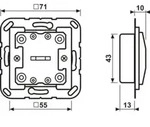 Jung KNX-Taster Universal 1-fach A 10911 ST