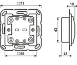 Jung KNX-Taster Universal 2-fach A 10921 ST