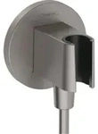 hansgrohe Wandanschluss Fixfit S rd, m Brausehalter, brushed black chrome