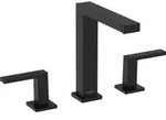 hansgrohe 3-Loch-Waschtischarmatur Tecturis E m Push-Open-Ablaufgarnitur, mattschwarz
