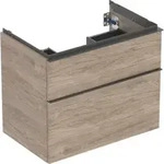Geberit Waschtischunterschrank iCon 74x61,5x47,6cm, 2 L, nuss/Griff la. ma
