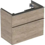 Geberit Waschtischunterschrank iCon 74x61,5x41,6cm, 2 L, nuss/Griff la. ma