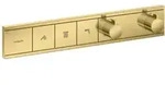 hansgrohe Fertigmontageset RainSelect UP-THM, 3 Verbr., polished gold optic