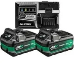 HiKOKI 2 Akkus 36V 2,5 Ah / 18V 5,0 Ah BSL36A18X + Ladeger&auml;t UC18YSL3