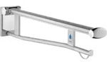 Keuco WC-St&uuml;tzklappgriff Plan Care 850mm, re, Alu silber-elox/sw-grau