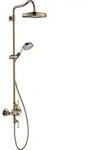 hansgrohe Showerpipe Axor Montreux m Thermostat, Kopfbrause, 240mm, 1j, pol. r gol