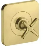 hansgrohe Fertigset Axor Citterio E UP-Absperrvtl. 120x120mm, brushed brass