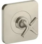 hansgrohe Fertigset Axor Citterio E UP-Absperrvtl. 120x120mm, brushed nickel