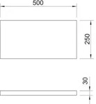 OBO Bettermann Kalziumsilikatplatte KSI-P2 500 x 250 x 30mm grauweiss
