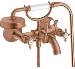 hansgrohe Zwei-Griff-Sp&uuml;ltischarmatur Axor Montreux AP, A 224mm, m Kreuzgr., brush.