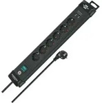 Premium-Line Steckdosenleiste mit USB-Ladefunktion 6-fach schwarz 3m H05VV-F 3G1,5