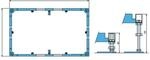 V&B Montagerahmen ViFrame Quaryl, m 4 M.-F&uuml;&szlig;en, f DW ab 100x100cm ; Villeroy & Boch