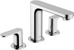 hansgrohe 3-Loch-Waschtischarmatur Rebris S 110 mit Zugstangen-Ablaufgarnitur, chrom