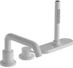 hansgrohe 3-Loch-Einhebel-Bidetarmatur Tecturis S Ausladung 194mm, mattwei&szlig;