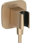 hansgrohe Wandanschluss Fixfit Q softsqua, m Brausehalter, brushed bronze