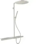 hansgrohe Showerpipe Axor m TH 800, KB 350mm, 1j, Edelstahl-Optik