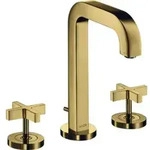 hansgrohe 3-Loch-Waschtischarmatur 170 Axor Citterio m A 140mm, Kreuz, ZugstAblGar,