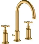 hansgrohe 3-Loch-Waschtischarmatur 180 Axor Montreux A 175mm, m Kreuz, ZugstAblGar,