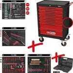 KS Tools Werkstattwagen ECOline mit 7 Schubladen und 515 Premium-Werkzeugen,