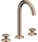 hansgrohe 3-Loch-Waschtischarmatur Sel. 170 Axor One A 140mm, m Pus-Op-Abl, pol. r